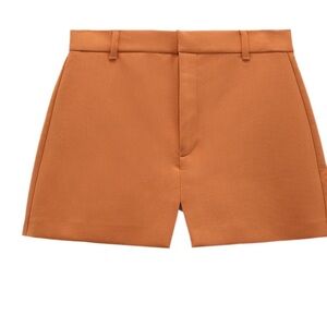 Zara High Waist Orange Women's Shorts/skorts
